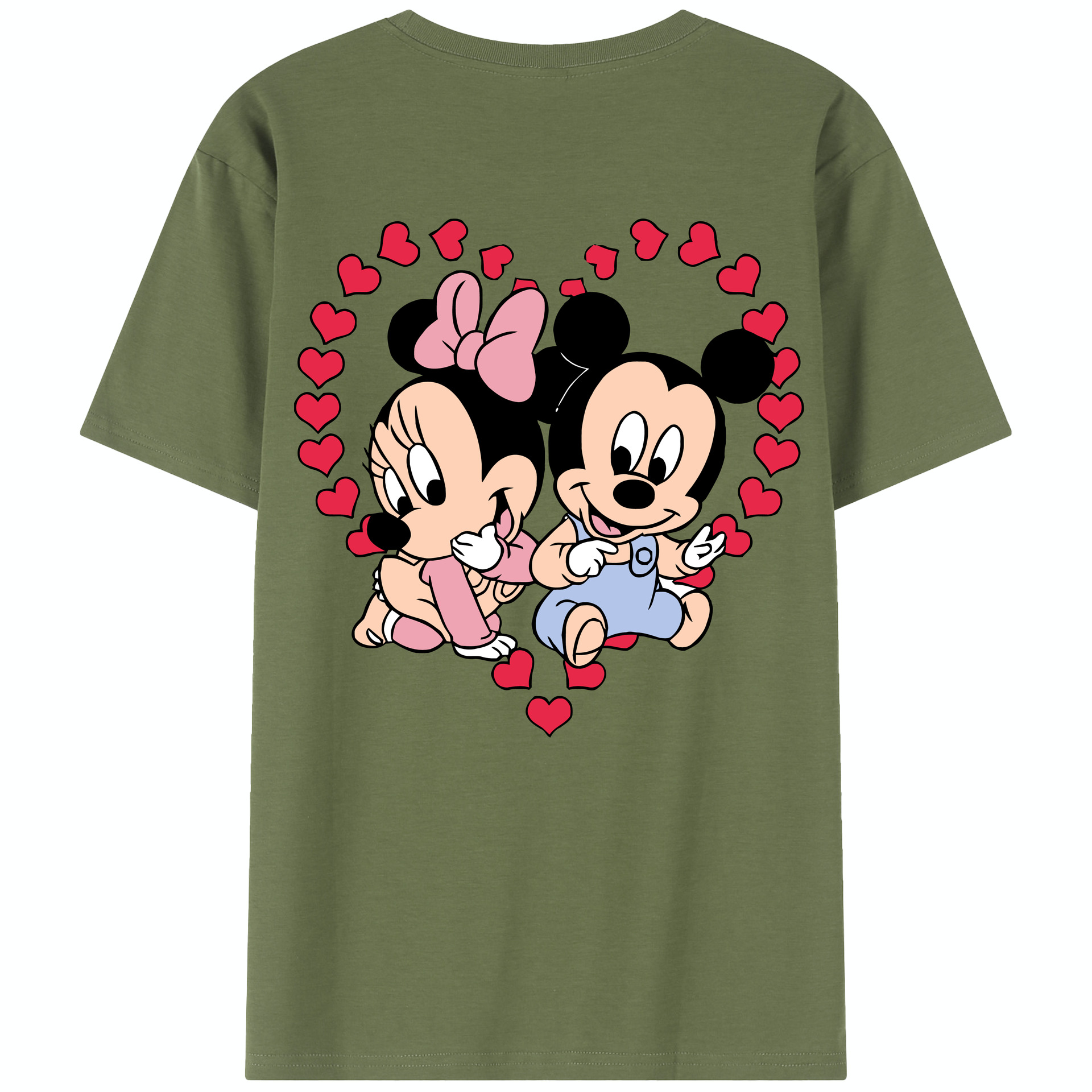 （画像用） ミッキーマウス Mickey Mouse 綿100％半袖Tシャツ（背面プリント）